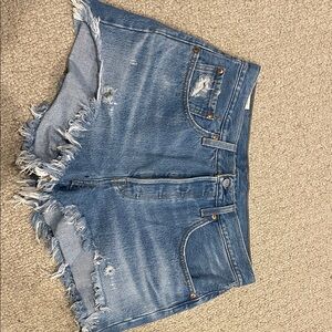 Levi's Distressed Blue Jean Shorts